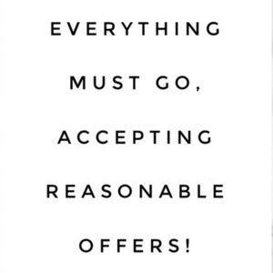 All reasonable offers accepted!